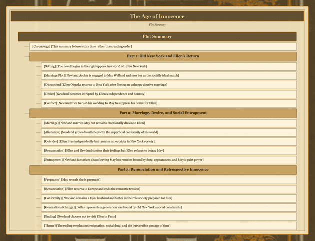 Note tree: Plot Summary